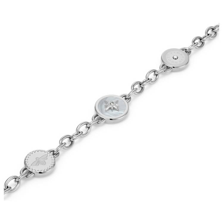 Olivia Burton stainless steel disc charms bracelet - British product