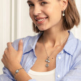 Olivia Burton stainless steel disc charms bracelet - British product