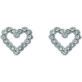 Argos Ted Baker Silver Plated Crystal Halo Heart Stud Earrings- Buy online at McGrocer