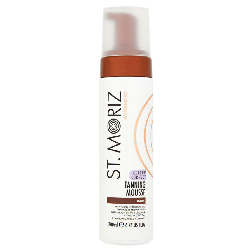 St. Moriz Advanced Colour Correct Tanning Mousse Dark Suncare & Travel ASDA