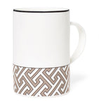 Fine Bone China Mug with Pastel Geometric Print