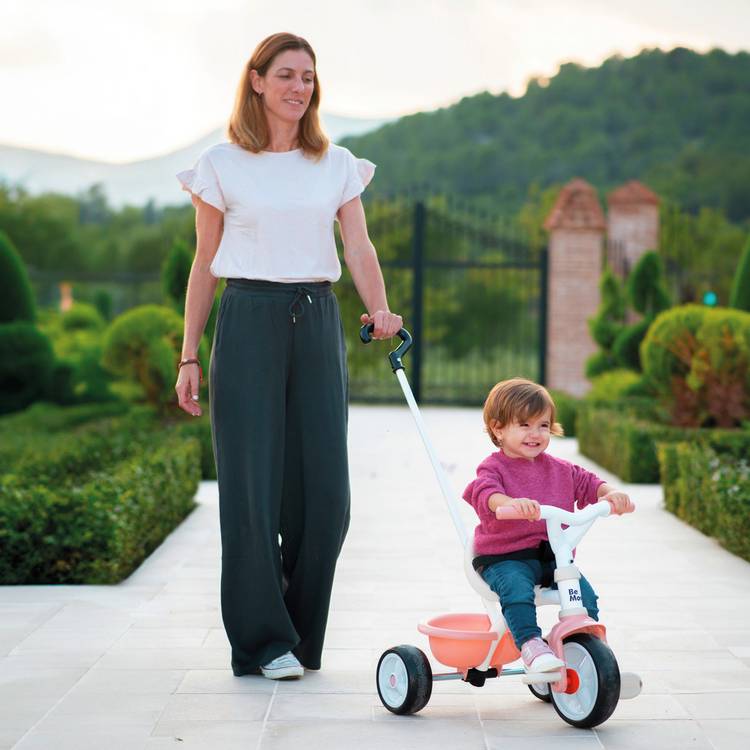 Smoby 2-in-1 Tricycle in Pink, imported from the UK