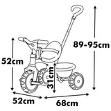 Smoby 2-in-1 Tricycle in Pink, imported from the UK
