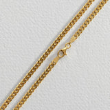 Revere 9ct gold plated curb chain necklace 20 inch, UK version