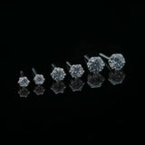 Revere sterling silver CZ stud earrings set - British product