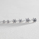 Argos Revere Sterling Silver Stamp Cubic Zirconia Stud Earrings- Buy online at McGrocer