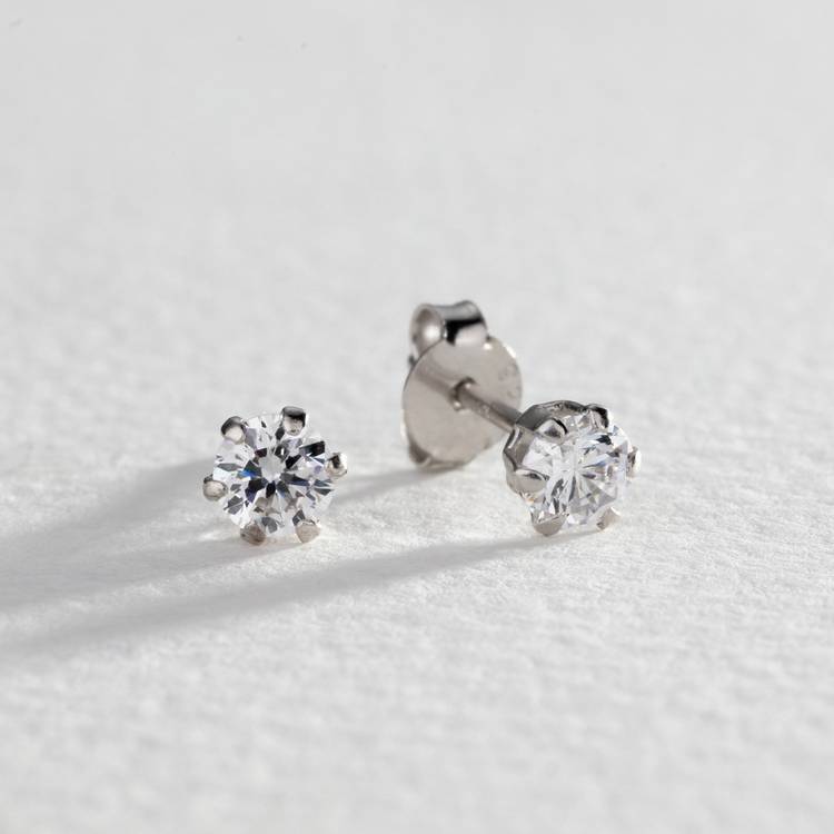 Revere sterling silver CZ stud earrings set - British product
