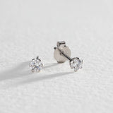 Revere sterling silver CZ stud earrings set - British product