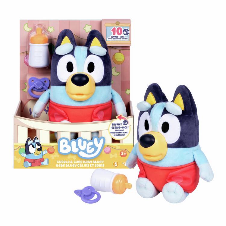 Bluey Electronic Cuddle & Care plush toy 11 inch, imported from the UK