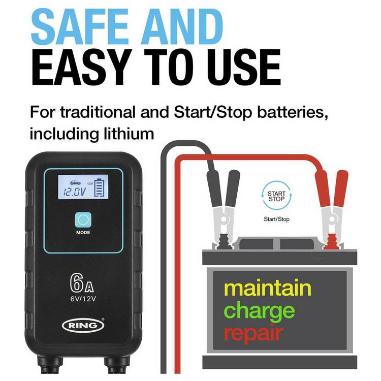 Ring Smartcharge6 smart battery charger - British product