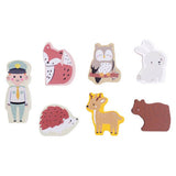 Chad Valley Woodland wooden transporter with animal figures (British brand)