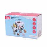 Chad Valley Woodland wooden transporter with animal figures (British brand)