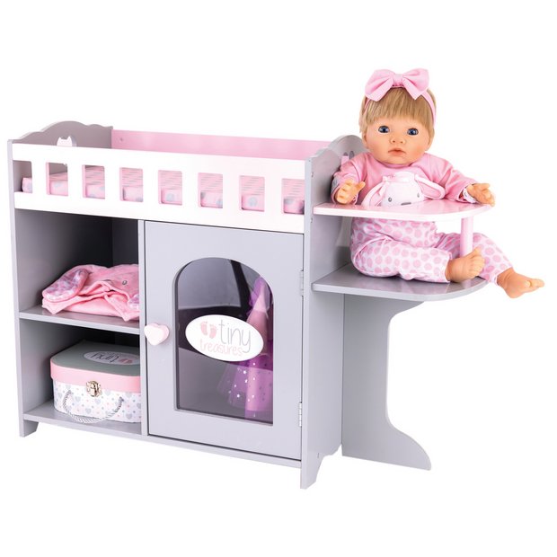 Tiny Treasures wooden doll care centre for 44cm dolls - British product