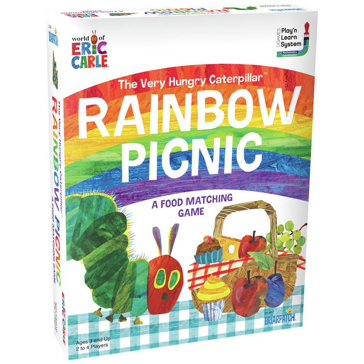 The Very Hungry Caterpillar rainbow picnic matching game, imported from the UK
