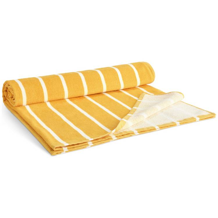 Habitat beach towel yellow stripe XL 180x100cm, imported from the UK