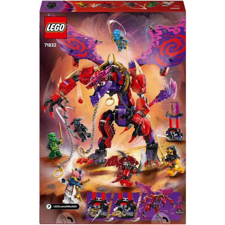 LEGO NINJAGO Thunderfang Dragon of Chaos building set, UK version