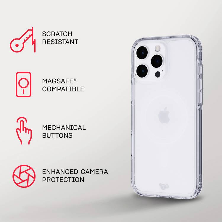 Tech21 EvoClear MagSafe phone case for iPhone 16 Pro Max (British brand)
