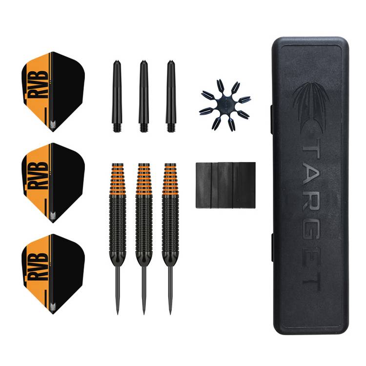 Target RVB Black 22g brass steel tip darts set - British product