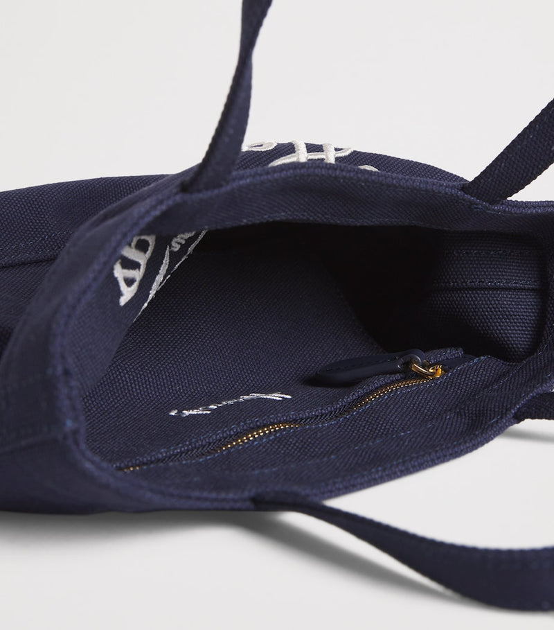 Harrods small embroidered logo tote bag, UK version