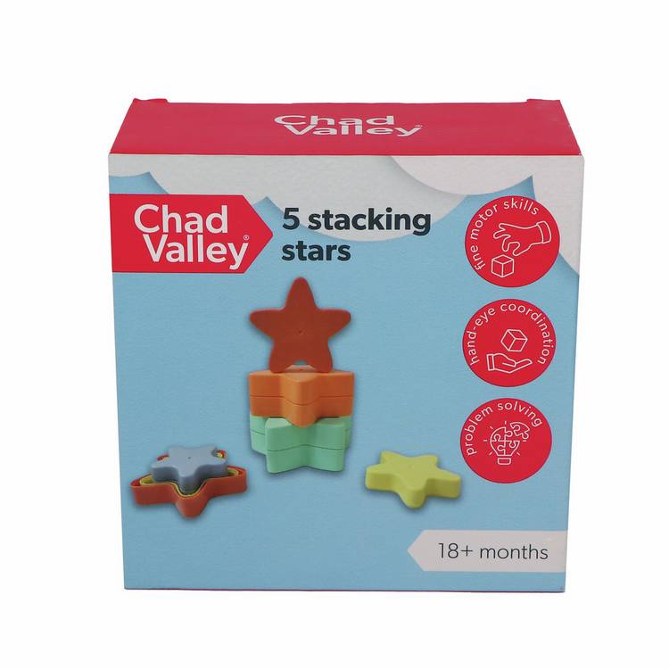 Chad Valley 5 piece stacking stars toy, UK version