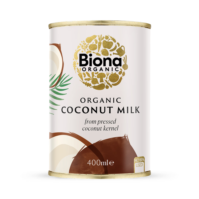 Biona Organic Coconut Milk 400ml can - British product