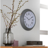 Argos Home grey wall clock 35cm with roman numerals (British brand)