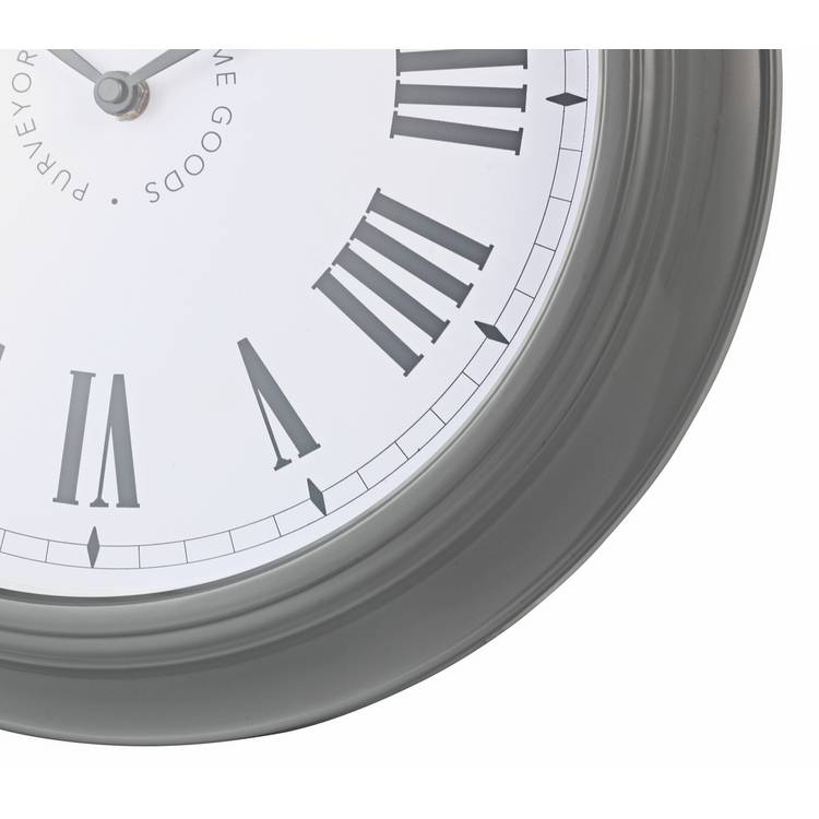 Argos Home grey wall clock 35cm with roman numerals (British brand)