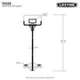 Lifetime portable adjustable basketball hoop - British product