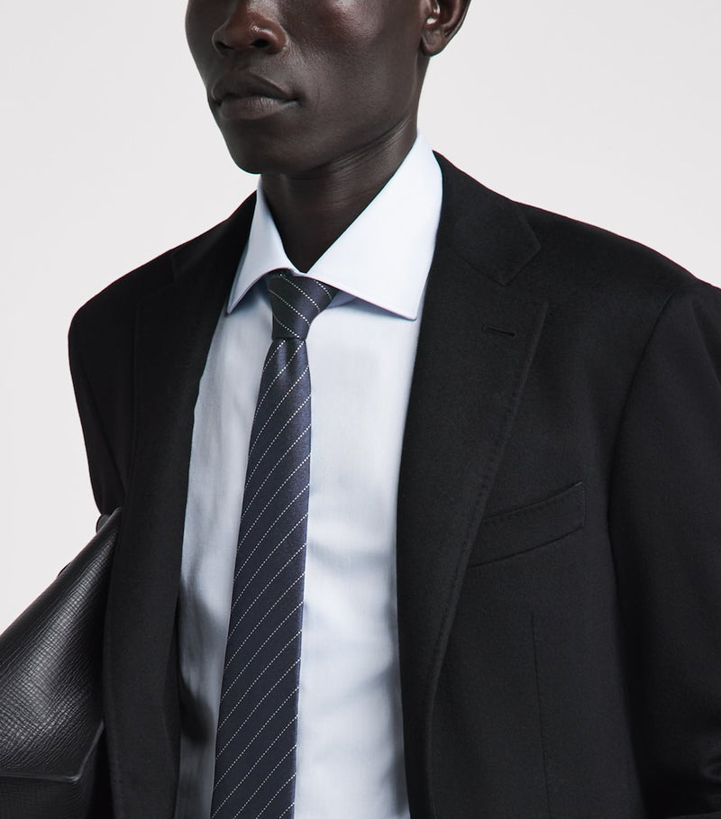 Canali silk stripe tie 8cm - British product