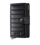 Secrid leather embossed lines miniwallet, imported from the UK