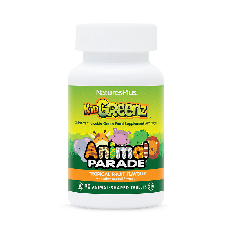 NaturesPlus KidGreenz tropical fruit 90 chewables - British product