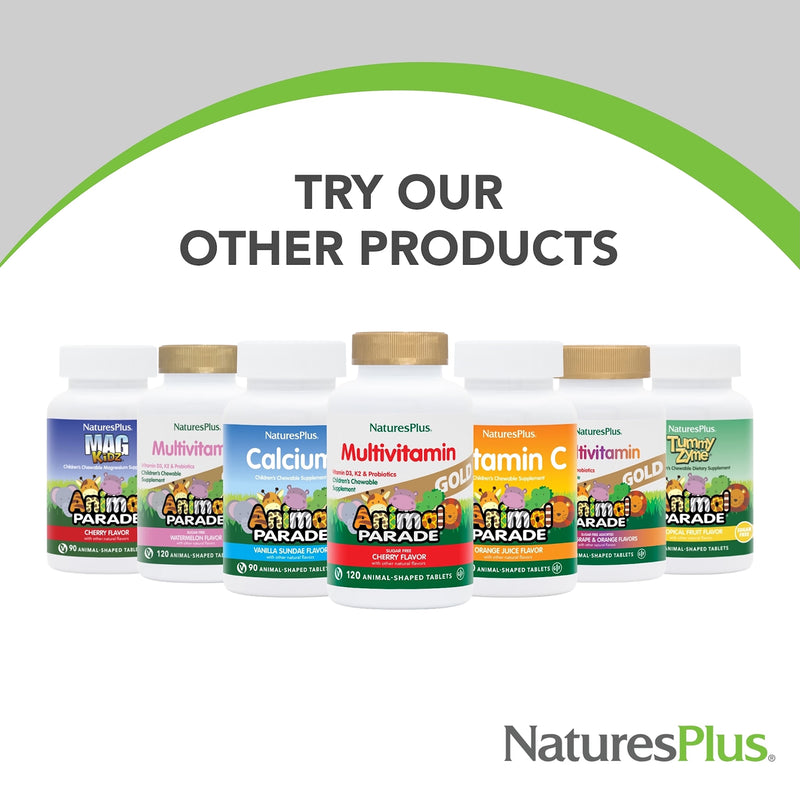 NaturesPlus KidGreenz tropical fruit 90 chewables - British product