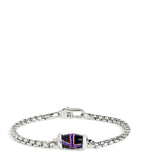 Tateossian Sterling Silver French Cross Chain Bracelet (British brand)