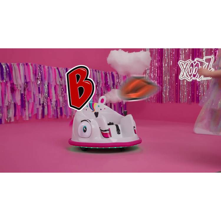 Xootz Unicorn Bumper Car ride-on toddler toy (British brand)