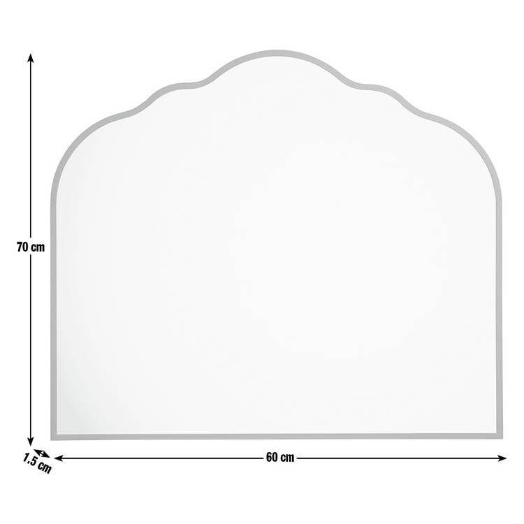 Argos Home gold overmantle curved mirror 70x60cm, imported from the UK