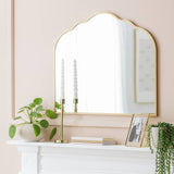 Argos Argos Home Gold Overmantle Curved Wall Mirror 70x60cm- Buy online at McGrocer