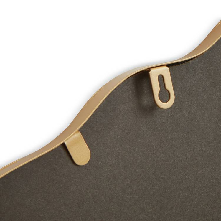 Argos Home gold overmantle curved mirror 70x60cm, imported from the UK