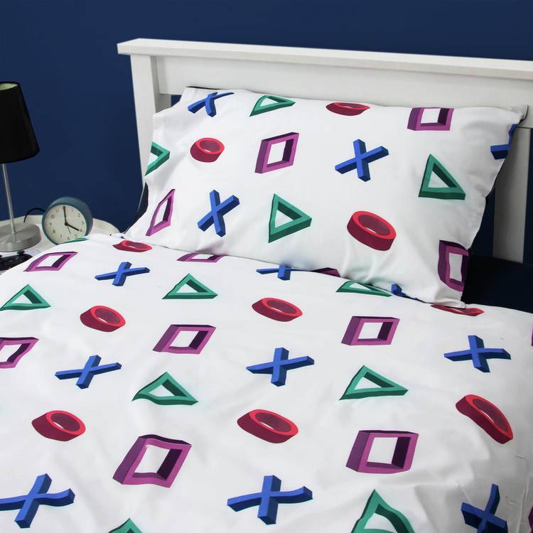 PlayStation single bedding set with logo print - British product
