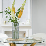 Habitat tall ribbed glass vase 35cm, imported from the UK
