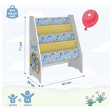 Bluey wooden bookcase White & Yellow (British brand)