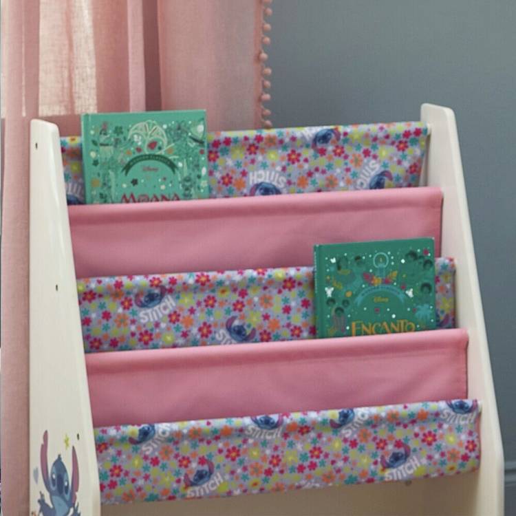 Disney Stitch storage bookcase white and pink, imported from the UK