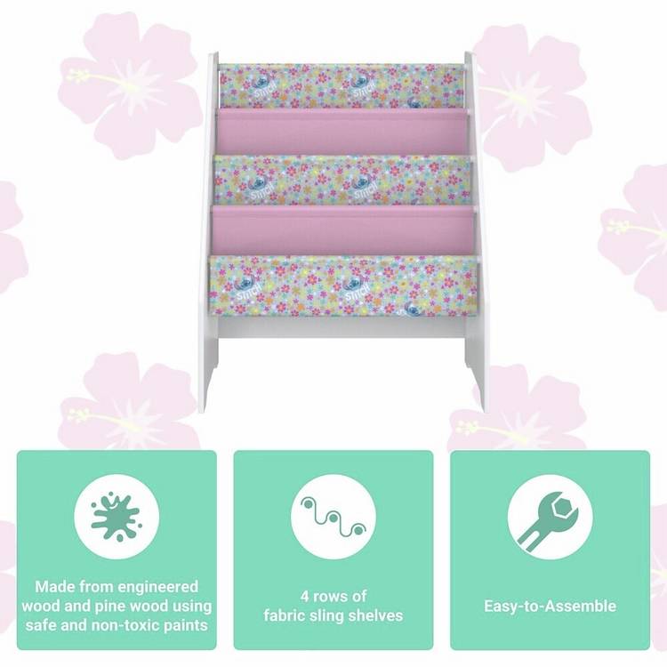 Disney Stitch storage bookcase white and pink, imported from the UK