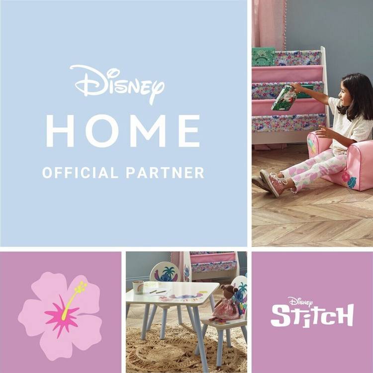 Disney Stitch storage bookcase white and pink, imported from the UK