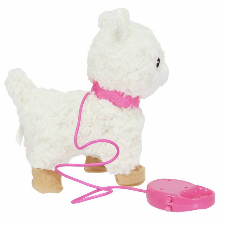 Chad Valley Walking Pet Llama soft toy 25cm, imported from the UK