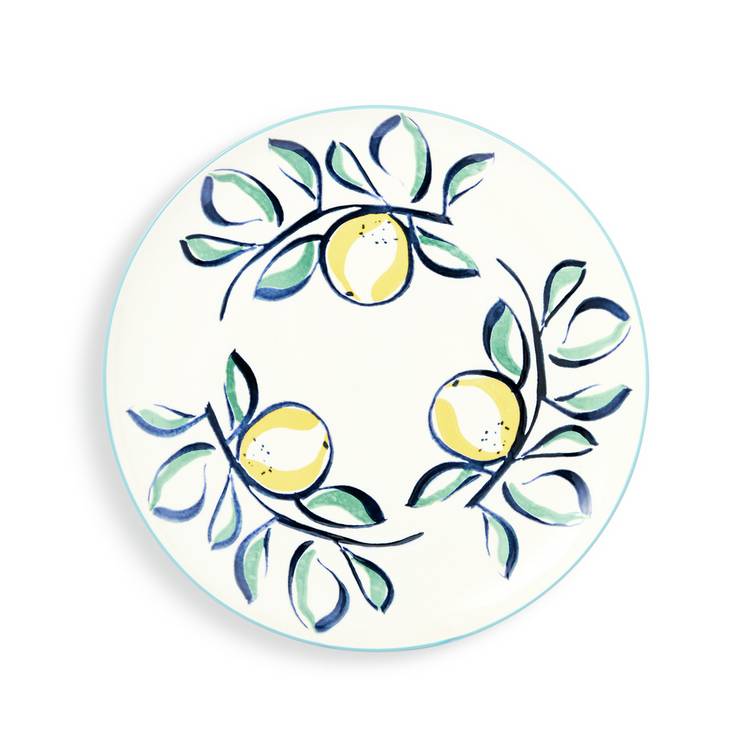 Habitat stoneware platter lemon design 32.5cm, UK version