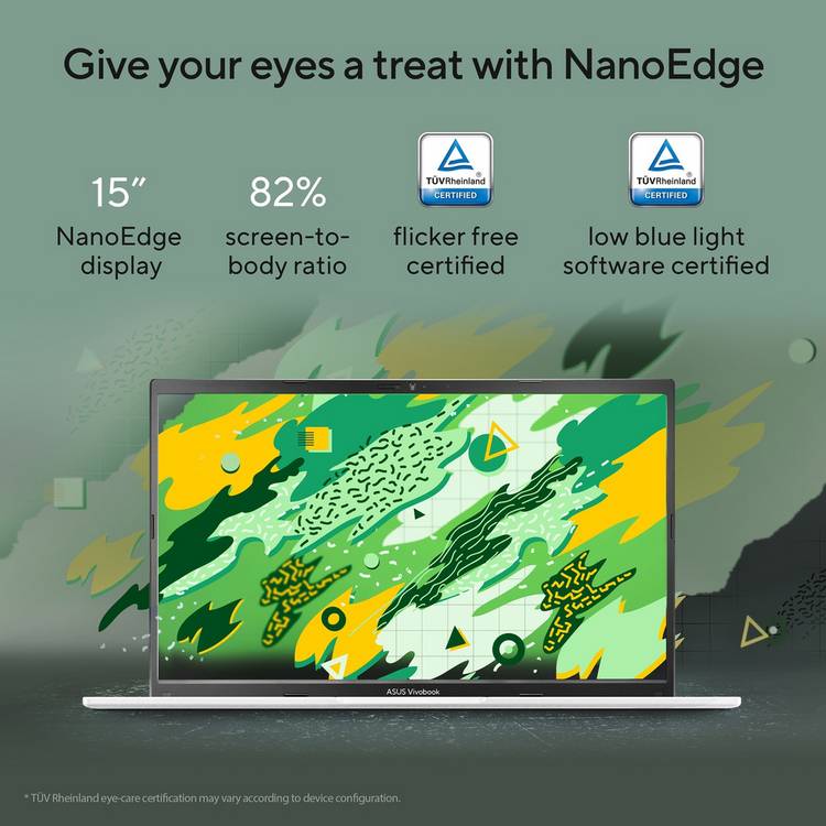 ASUS Vivobook 15 laptop with AMD Ryzen 7 16GB 512GB (British brand)