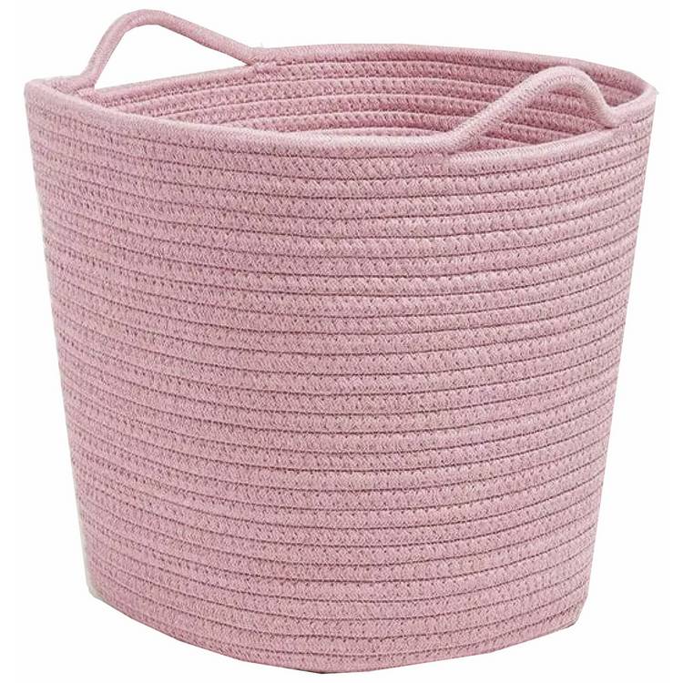 Great Little Trading Company rope storage basket rose pink, imported from the UK