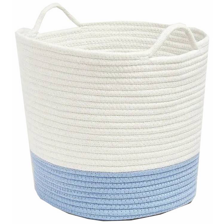 Great Little Trading Company rope storage basket blue, imported from the UK