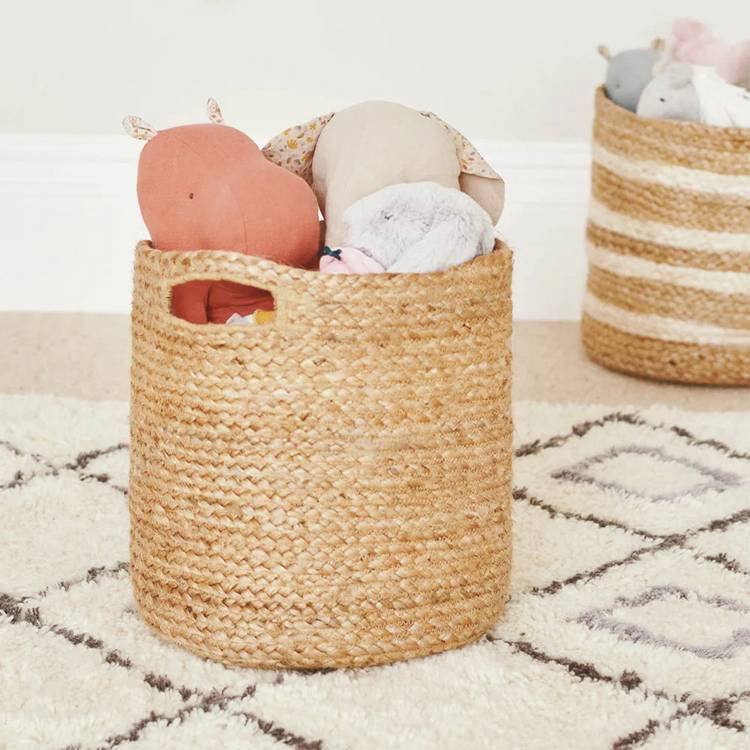 Great Little Trading Company jute storage basket natural 28cm (British brand)