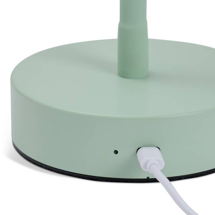 Habitat rechargeable LED table lamp sage green 34cm (British brand)